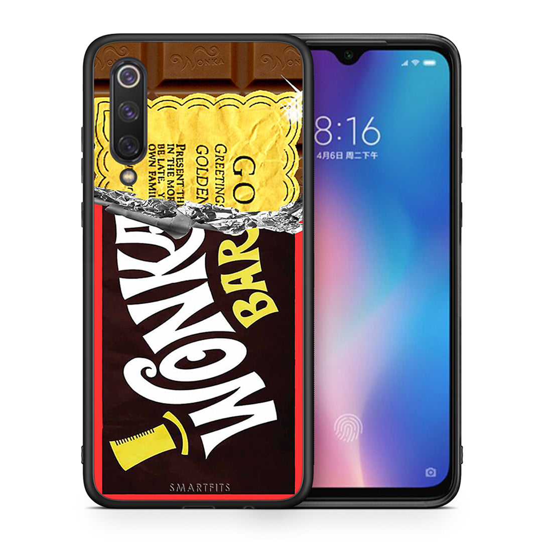 Θήκη Xiaomi Mi 9 SE Golden Ticket από τη Smartfits με σχέδιο στο πίσω μέρος και μαύρο περίβλημα | Xiaomi Mi 9 SE Golden Ticket case with colorful back and black bezels