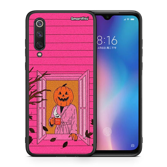 Θήκη Xiaomi Mi 9 SE Halloween Pumpkin Lady από τη Smartfits με σχέδιο στο πίσω μέρος και μαύρο περίβλημα | Xiaomi Mi 9 SE Halloween Pumpkin Lady case with colorful back and black bezels