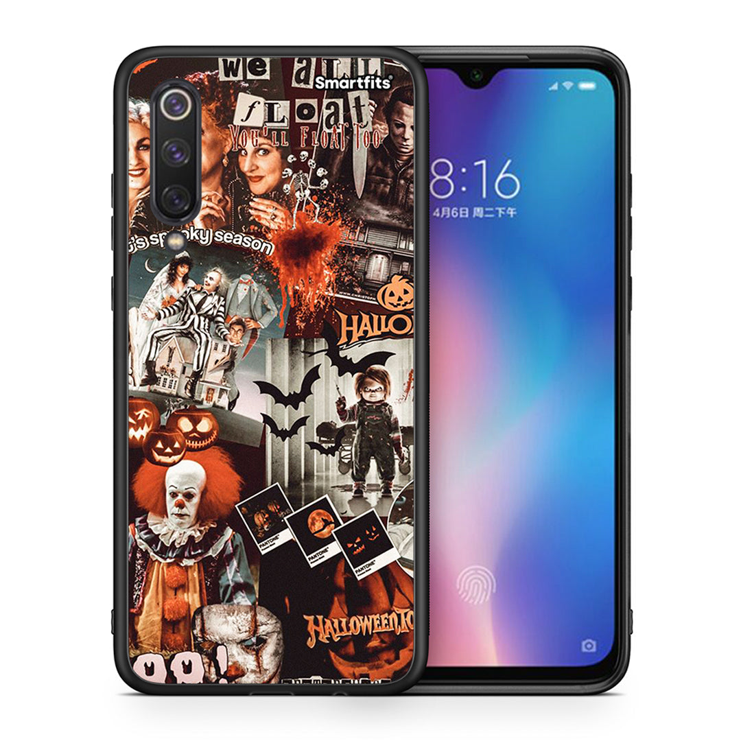 Θήκη Xiaomi Mi 9 SE Halloween Spooky Season από τη Smartfits με σχέδιο στο πίσω μέρος και μαύρο περίβλημα | Xiaomi Mi 9 SE Halloween Spooky Season case with colorful back and black bezels