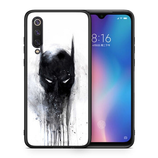 Θήκη Xiaomi Mi 9 SE Paint Bat Hero από τη Smartfits με σχέδιο στο πίσω μέρος και μαύρο περίβλημα | Xiaomi Mi 9 SE Paint Bat Hero case with colorful back and black bezels
