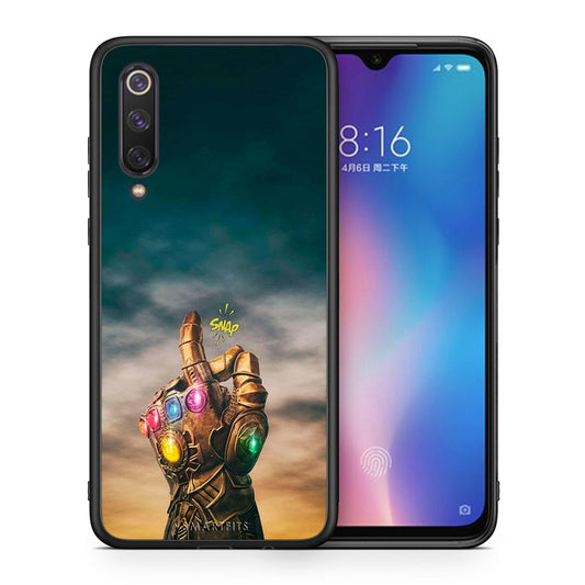 Θήκη Xiaomi Mi 9 SE Infinity Snap από τη Smartfits με σχέδιο στο πίσω μέρος και μαύρο περίβλημα | Xiaomi Mi 9 SE Infinity Snap case with colorful back and black bezels