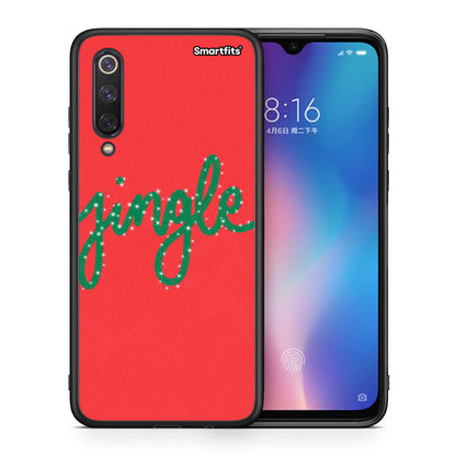 Θήκη Xiaomi Mi 9 SE Jingle Xmas από τη Smartfits με σχέδιο στο πίσω μέρος και μαύρο περίβλημα | Xiaomi Mi 9 SE Jingle Xmas case with colorful back and black bezels
