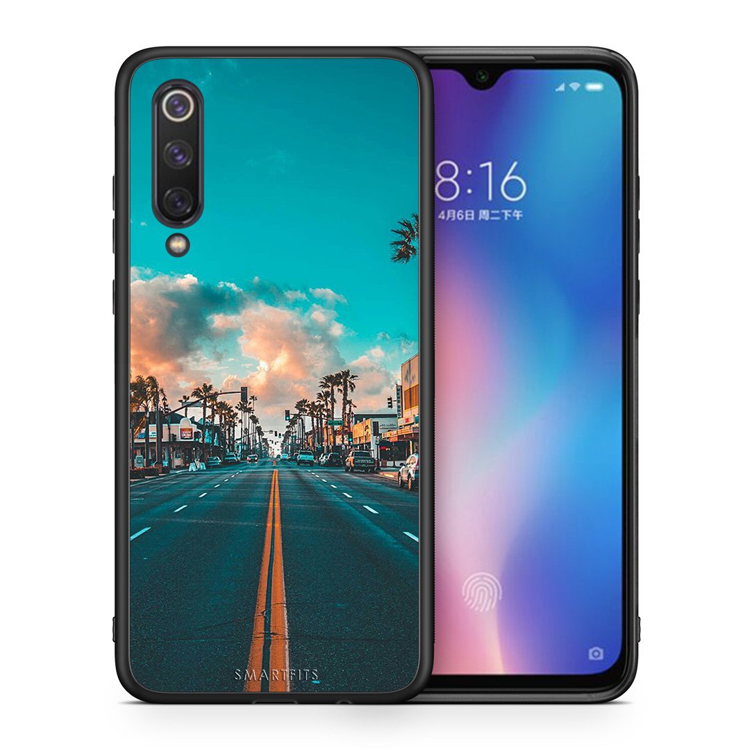 Θήκη Xiaomi Mi 9 SE City Landscape από τη Smartfits με σχέδιο στο πίσω μέρος και μαύρο περίβλημα | Xiaomi Mi 9 SE City Landscape case with colorful back and black bezels