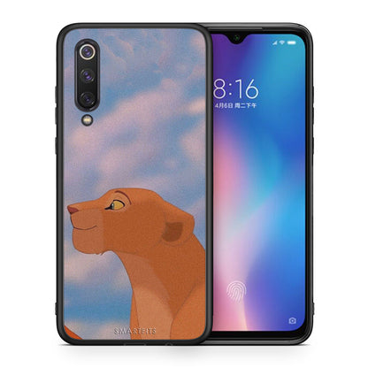 Θήκη Αγίου Βαλεντίνου Xiaomi Mi 9 SE Lion Love 2 από τη Smartfits με σχέδιο στο πίσω μέρος και μαύρο περίβλημα | Xiaomi Mi 9 SE Lion Love 2 case with colorful back and black bezels
