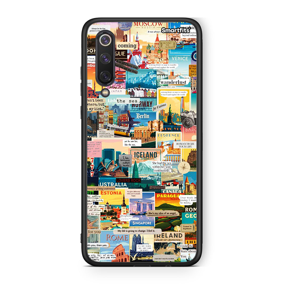 Xiaomi Mi 9 SE Live To Travel θήκη από τη Smartfits με σχέδιο στο πίσω μέρος και μαύρο περίβλημα | Smartphone case with colorful back and black bezels by Smartfits