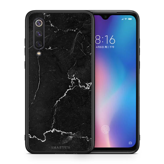 Θήκη Xiaomi Mi 9 SE Marble Black από τη Smartfits με σχέδιο στο πίσω μέρος και μαύρο περίβλημα | Xiaomi Mi 9 SE Marble Black case with colorful back and black bezels