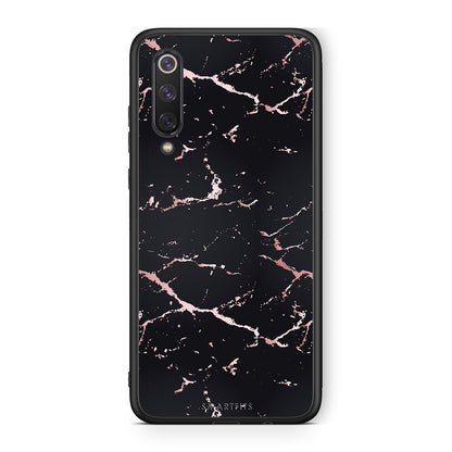 4 - Xiaomi Mi 9 SE  Black Rosegold Marble case, cover, bumper