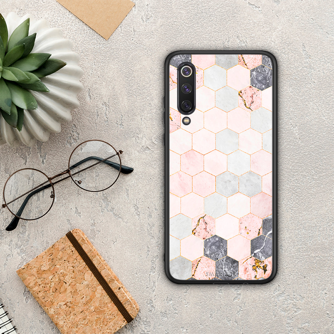 Marble Hexagon Pink - Xiaomi Mi 9 SE θήκη