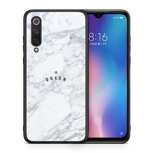 Θήκη Xiaomi Mi 9 SE Queen Marble από τη Smartfits με σχέδιο στο πίσω μέρος και μαύρο περίβλημα | Xiaomi Mi 9 SE Queen Marble case with colorful back and black bezels