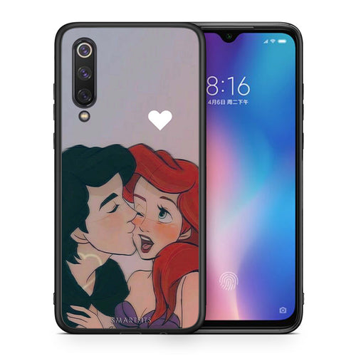 Θήκη Αγίου Βαλεντίνου Xiaomi Mi 9 SE Mermaid Love από τη Smartfits με σχέδιο στο πίσω μέρος και μαύρο περίβλημα | Xiaomi Mi 9 SE Mermaid Love case with colorful back and black bezels