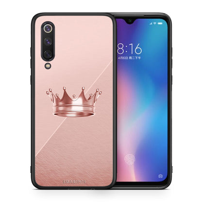 Θήκη Xiaomi Mi 9 SE Crown Minimal από τη Smartfits με σχέδιο στο πίσω μέρος και μαύρο περίβλημα | Xiaomi Mi 9 SE Crown Minimal case with colorful back and black bezels