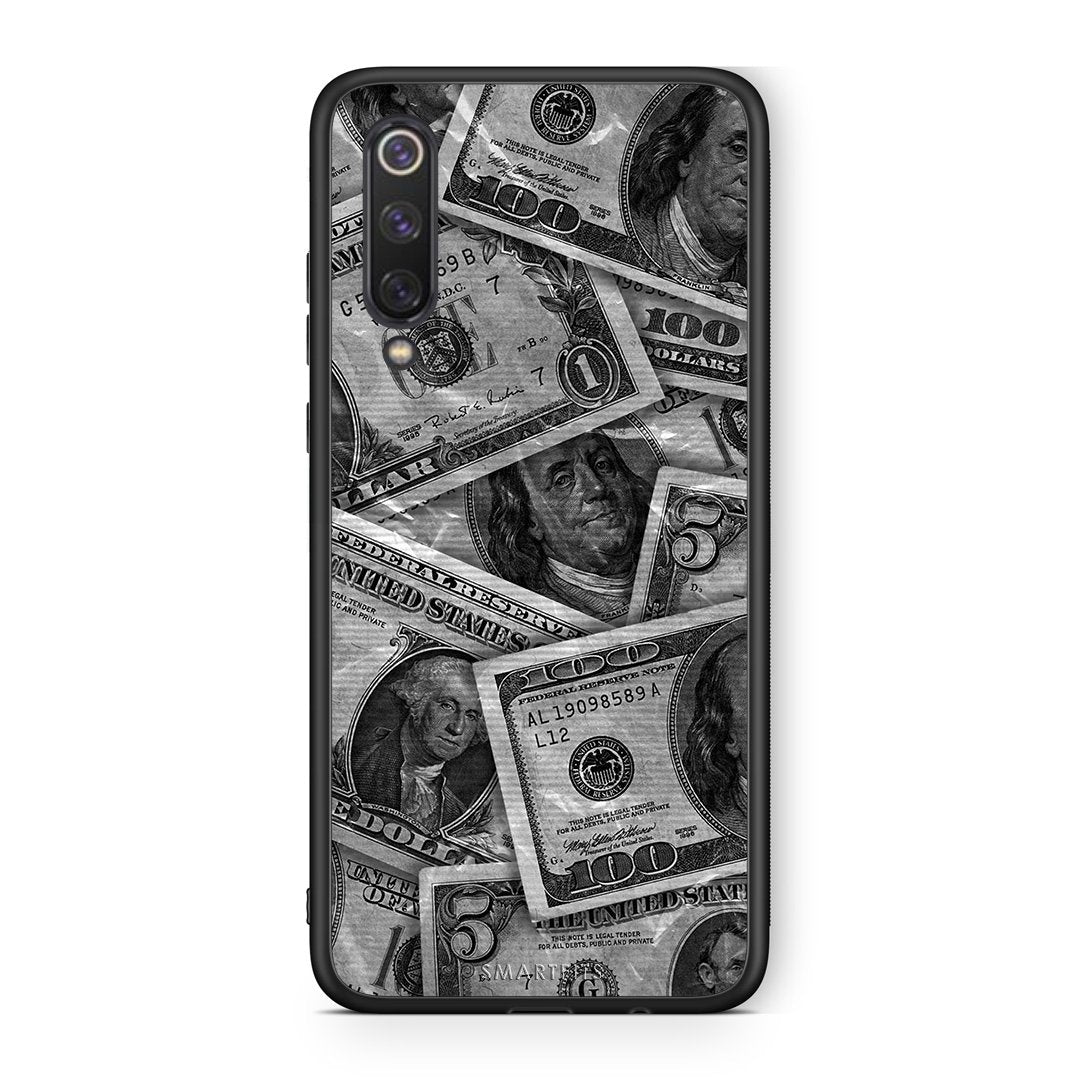 Xiaomi Mi 9 SE Money Dollars θήκη από τη Smartfits με σχέδιο στο πίσω μέρος και μαύρο περίβλημα | Smartphone case with colorful back and black bezels by Smartfits