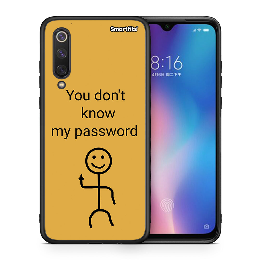 Θήκη Xiaomi Mi 9 SE My Password από τη Smartfits με σχέδιο στο πίσω μέρος και μαύρο περίβλημα | Xiaomi Mi 9 SE My Password case with colorful back and black bezels