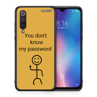 Thumbnail for Θήκη Xiaomi Mi 9 SE My Password από τη Smartfits με σχέδιο στο πίσω μέρος και μαύρο περίβλημα | Xiaomi Mi 9 SE My Password case with colorful back and black bezels