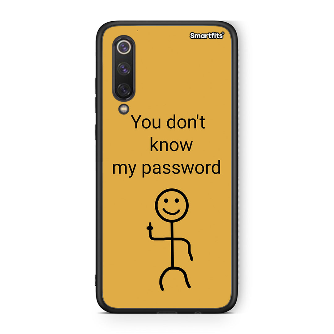 Xiaomi Mi 9 SE My Password Θήκη από τη Smartfits με σχέδιο στο πίσω μέρος και μαύρο περίβλημα | Smartphone case with colorful back and black bezels by Smartfits