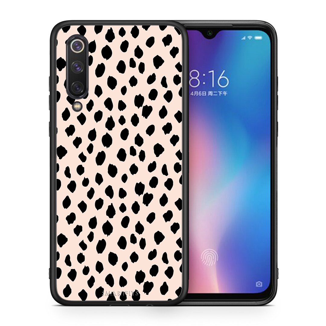 Θήκη Xiaomi Mi 9 SE New Polka Dots από τη Smartfits με σχέδιο στο πίσω μέρος και μαύρο περίβλημα | Xiaomi Mi 9 SE New Polka Dots case with colorful back and black bezels