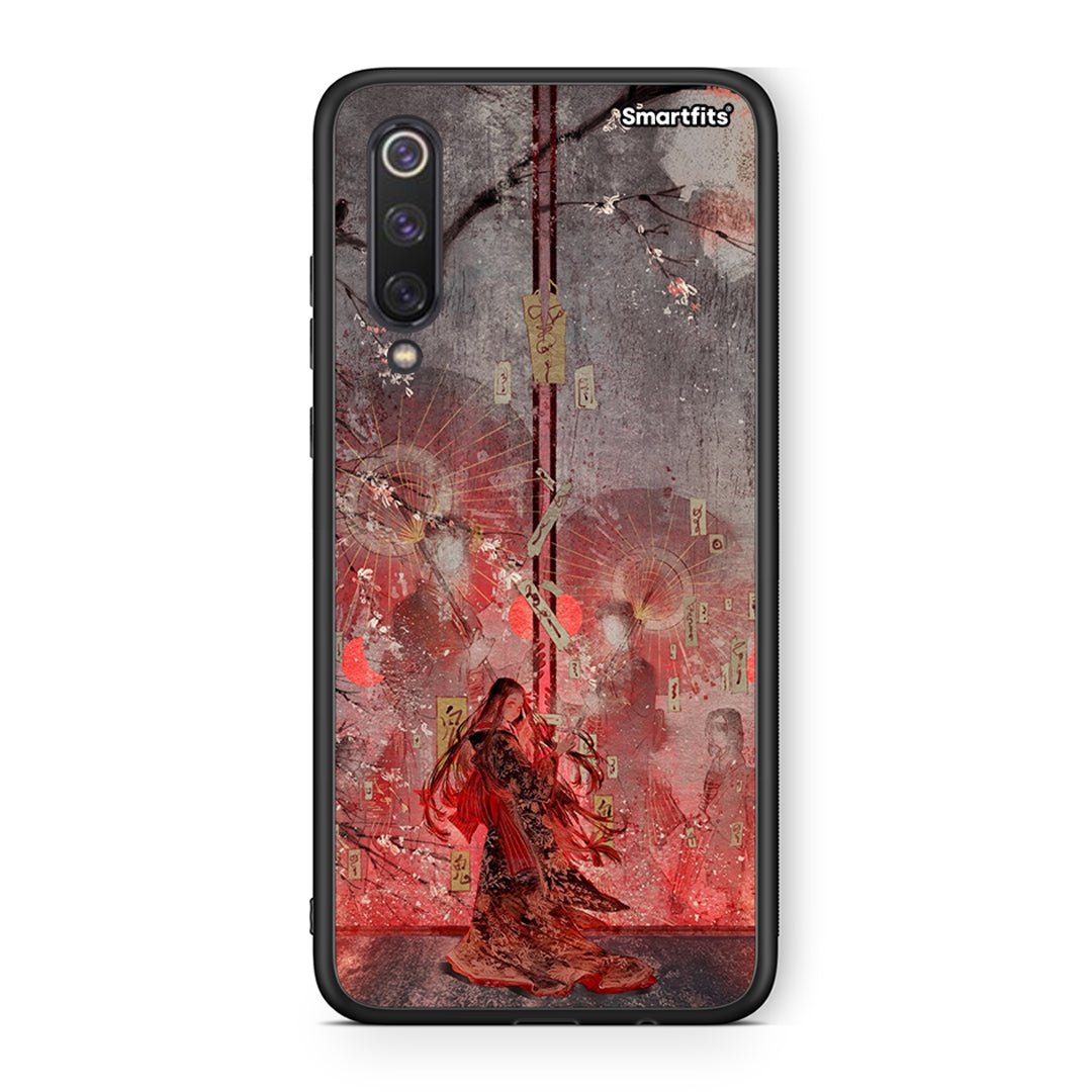 Xiaomi Mi 9 SE Nezuko Kamado θήκη από τη Smartfits με σχέδιο στο πίσω μέρος και μαύρο περίβλημα | Smartphone case with colorful back and black bezels by Smartfits