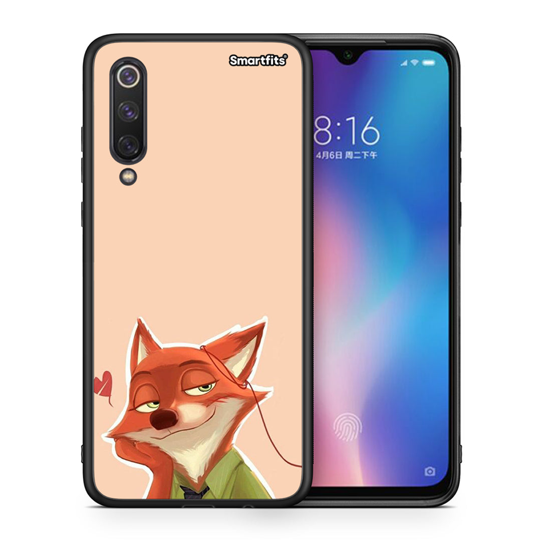 Θήκη Xiaomi Mi 9 SE Nick Wilde And Judy Hopps Love 1 από τη Smartfits με σχέδιο στο πίσω μέρος και μαύρο περίβλημα | Xiaomi Mi 9 SE Nick Wilde And Judy Hopps Love 1 case with colorful back and black bezels