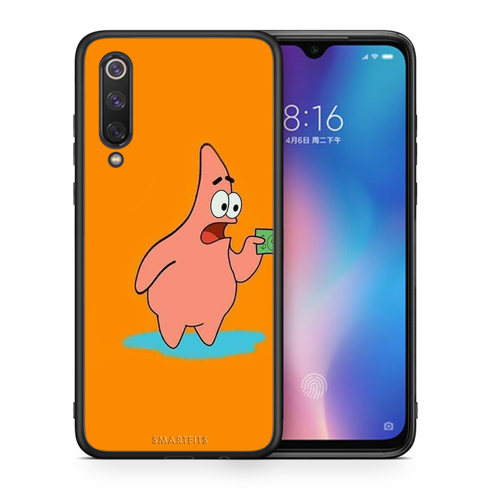 Θήκη Αγίου Βαλεντίνου Xiaomi Mi 9 SE No Money 1 από τη Smartfits με σχέδιο στο πίσω μέρος και μαύρο περίβλημα | Xiaomi Mi 9 SE No Money 1 case with colorful back and black bezels
