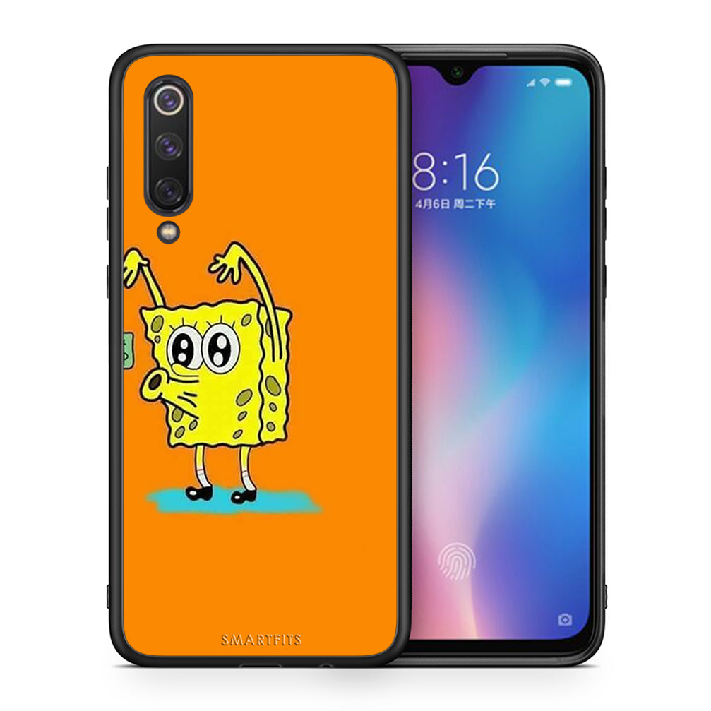 Θήκη Αγίου Βαλεντίνου Xiaomi Mi 9 SE No Money 2 από τη Smartfits με σχέδιο στο πίσω μέρος και μαύρο περίβλημα | Xiaomi Mi 9 SE No Money 2 case with colorful back and black bezels