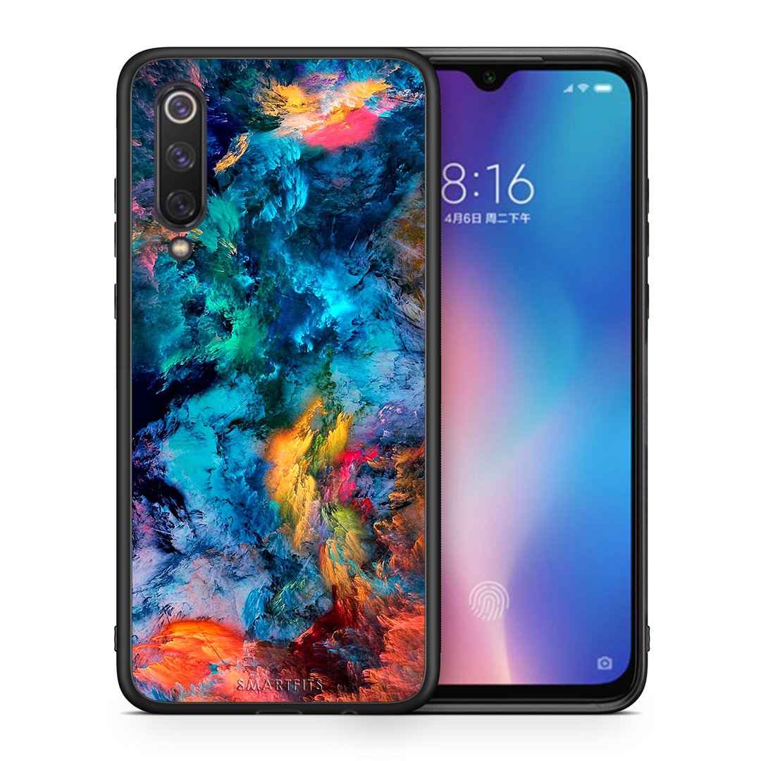 Θήκη Xiaomi Mi 9 SE Crayola Paint από τη Smartfits με σχέδιο στο πίσω μέρος και μαύρο περίβλημα | Xiaomi Mi 9 SE Crayola Paint case with colorful back and black bezels