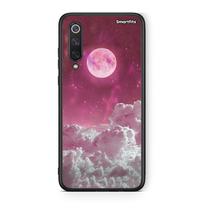 Xiaomi Mi 9 SE Pink Moon Θήκη από τη Smartfits με σχέδιο στο πίσω μέρος και μαύρο περίβλημα | Smartphone case with colorful back and black bezels by Smartfits