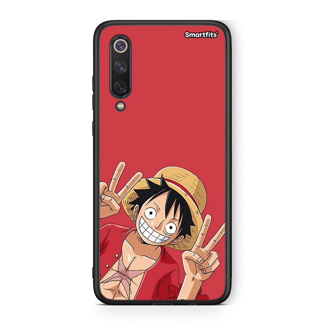 Xiaomi Mi 9 SE Pirate Luffy Θήκη από τη Smartfits με σχέδιο στο πίσω μέρος και μαύρο περίβλημα | Smartphone case with colorful back and black bezels by Smartfits