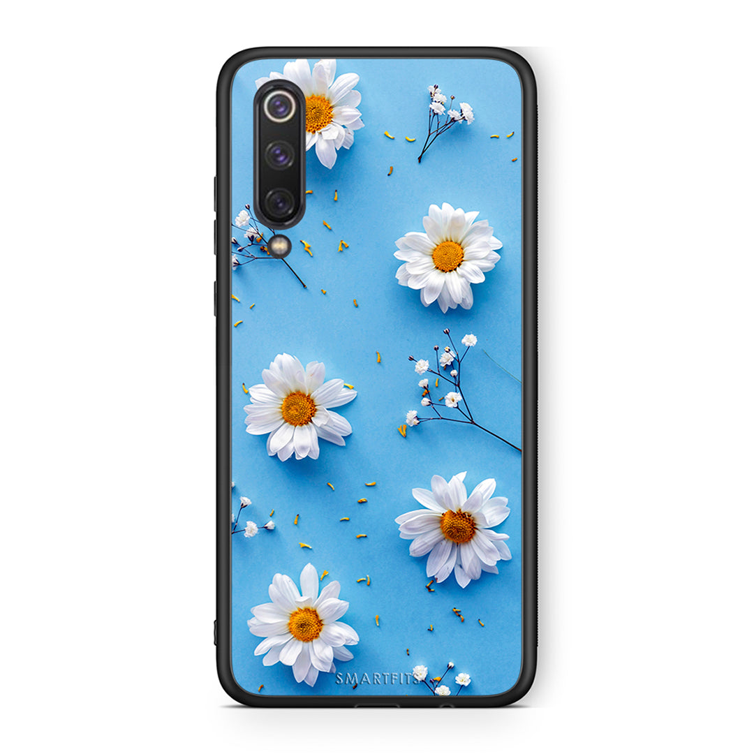 Xiaomi Mi 9 SE Real Daisies θήκη από τη Smartfits με σχέδιο στο πίσω μέρος και μαύρο περίβλημα | Smartphone case with colorful back and black bezels by Smartfits