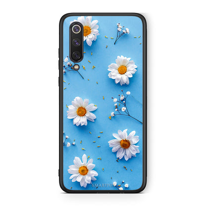 Xiaomi Mi 9 SE Real Daisies θήκη από τη Smartfits με σχέδιο στο πίσω μέρος και μαύρο περίβλημα | Smartphone case with colorful back and black bezels by Smartfits