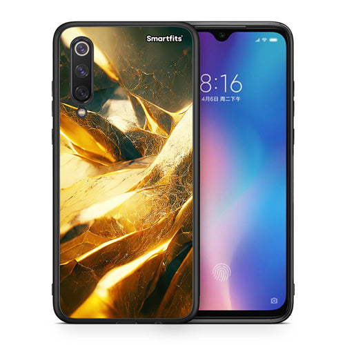 Θήκη Xiaomi Mi 9 SE Real Gold από τη Smartfits με σχέδιο στο πίσω μέρος και μαύρο περίβλημα | Xiaomi Mi 9 SE Real Gold case with colorful back and black bezels