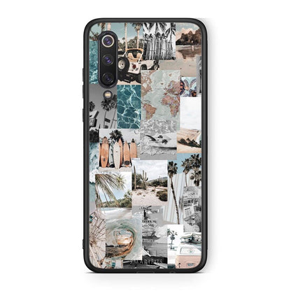 Xiaomi Mi 9 SE Retro Beach Life Θήκη από τη Smartfits με σχέδιο στο πίσω μέρος και μαύρο περίβλημα | Smartphone case with colorful back and black bezels by Smartfits