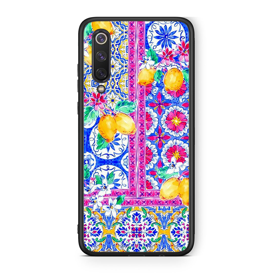 Xiaomi Mi 9 SE Retro Spring θήκη από τη Smartfits με σχέδιο στο πίσω μέρος και μαύρο περίβλημα | Smartphone case with colorful back and black bezels by Smartfits