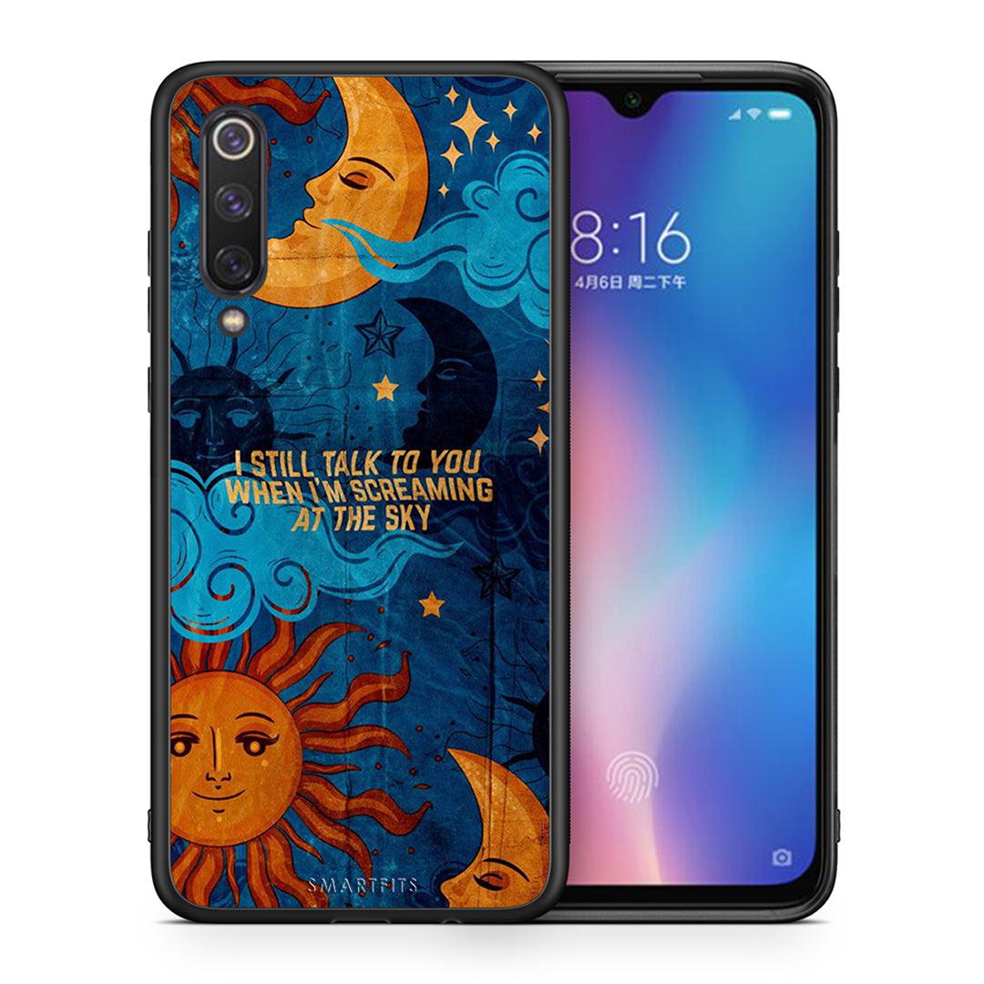 Θήκη Xiaomi Mi 9 SE Screaming Sky από τη Smartfits με σχέδιο στο πίσω μέρος και μαύρο περίβλημα | Xiaomi Mi 9 SE Screaming Sky case with colorful back and black bezels