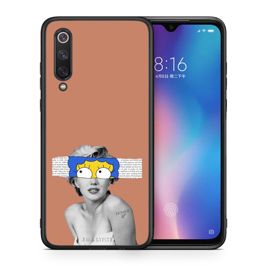 Θήκη Xiaomi Mi 9 SE Sim Merilyn από τη Smartfits με σχέδιο στο πίσω μέρος και μαύρο περίβλημα | Xiaomi Mi 9 SE Sim Merilyn case with colorful back and black bezels