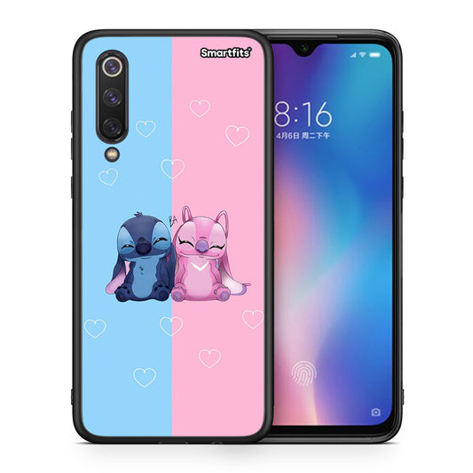 Θήκη Xiaomi Mi 9 SE Stitch And Angel από τη Smartfits με σχέδιο στο πίσω μέρος και μαύρο περίβλημα | Xiaomi Mi 9 SE Stitch And Angel case with colorful back and black bezels