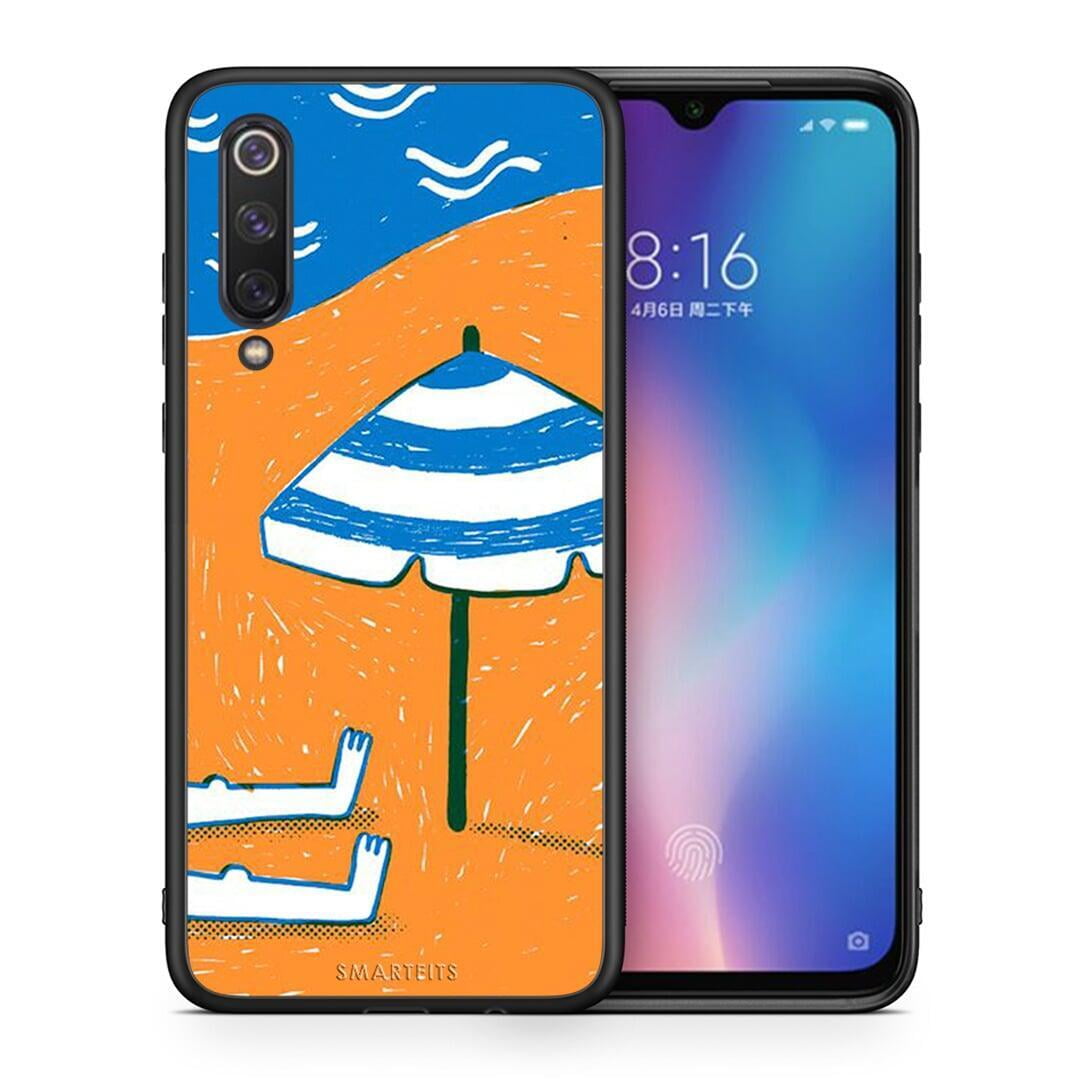 Θήκη Xiaomi Mi 9 SE Summering από τη Smartfits με σχέδιο στο πίσω μέρος και μαύρο περίβλημα | Xiaomi Mi 9 SE Summering case with colorful back and black bezels