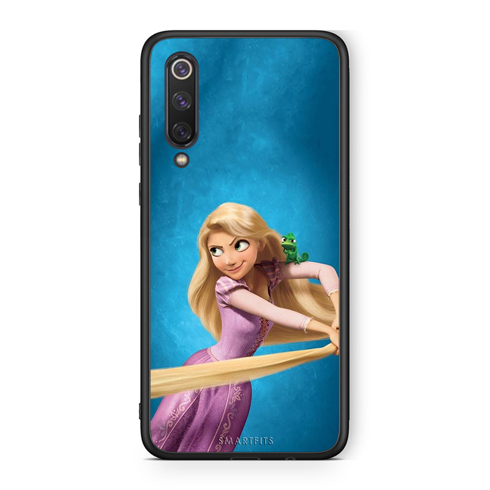 Xiaomi Mi 9 SE Tangled 2 Θήκη Αγίου Βαλεντίνου από τη Smartfits με σχέδιο στο πίσω μέρος και μαύρο περίβλημα | Smartphone case with colorful back and black bezels by Smartfits
