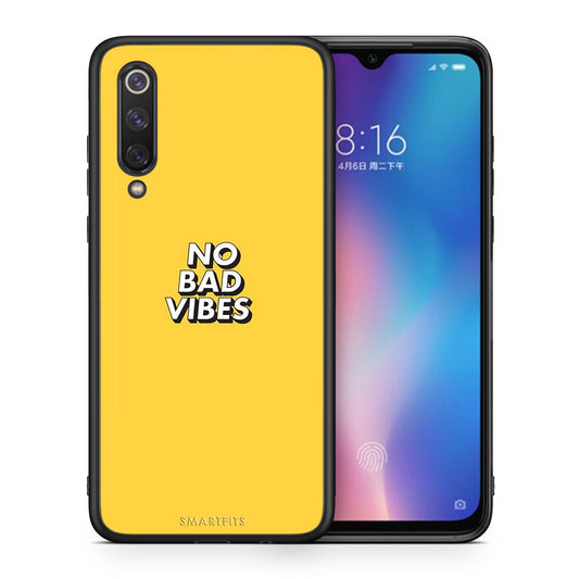 Θήκη Xiaomi Mi 9 SE Vibes Text από τη Smartfits με σχέδιο στο πίσω μέρος και μαύρο περίβλημα | Xiaomi Mi 9 SE Vibes Text case with colorful back and black bezels