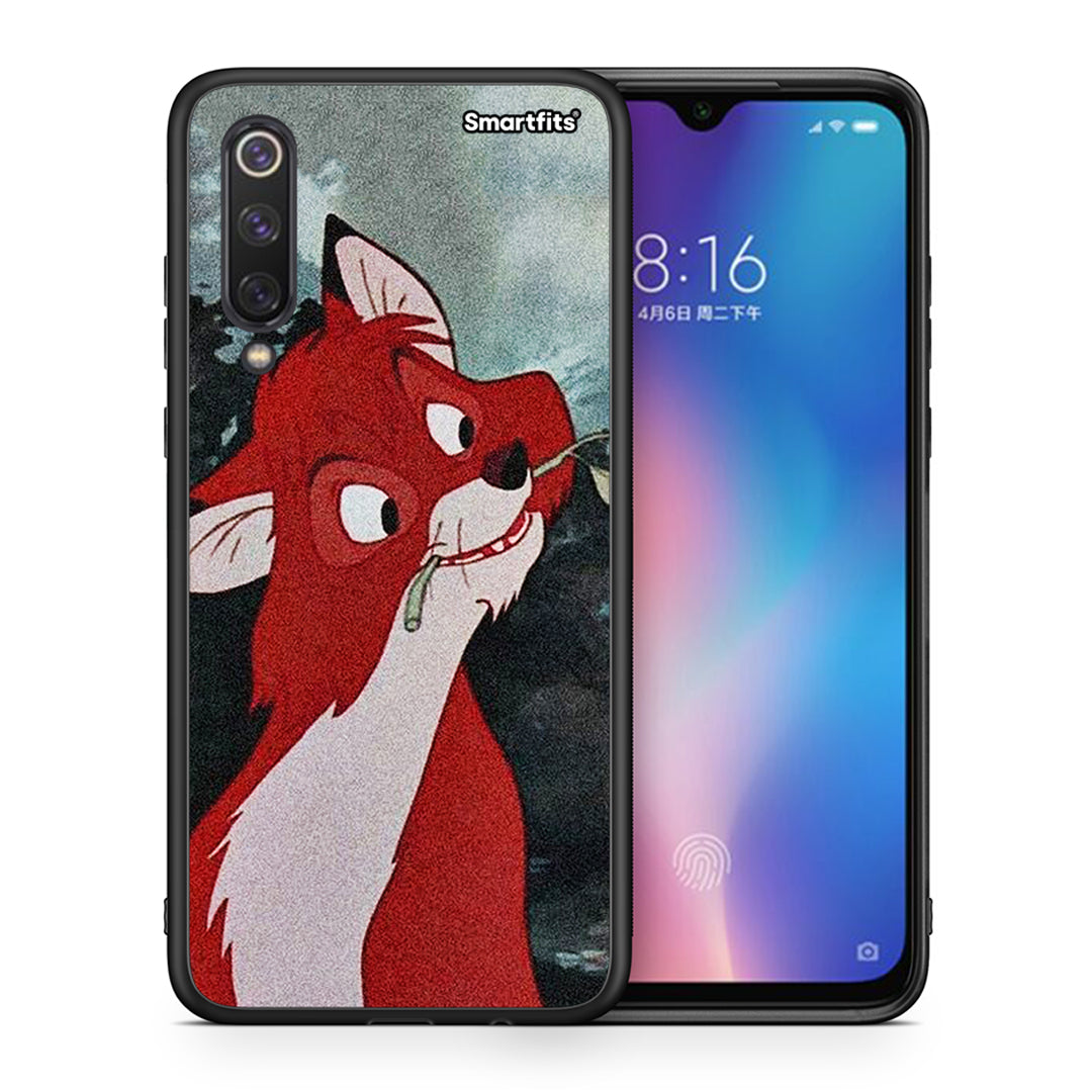 Θήκη Xiaomi Mi 9 SE Tod And Vixey Love 1 από τη Smartfits με σχέδιο στο πίσω μέρος και μαύρο περίβλημα | Xiaomi Mi 9 SE Tod And Vixey Love 1 case with colorful back and black bezels