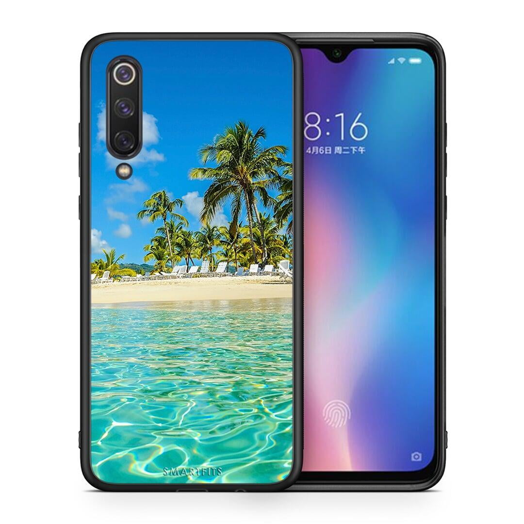 Θήκη Xiaomi Mi 9 SE Tropical Vibes από τη Smartfits με σχέδιο στο πίσω μέρος και μαύρο περίβλημα | Xiaomi Mi 9 SE Tropical Vibes case with colorful back and black bezels