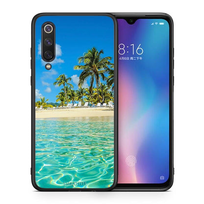 Θήκη Xiaomi Mi 9 SE Tropical Vibes από τη Smartfits με σχέδιο στο πίσω μέρος και μαύρο περίβλημα | Xiaomi Mi 9 SE Tropical Vibes case with colorful back and black bezels