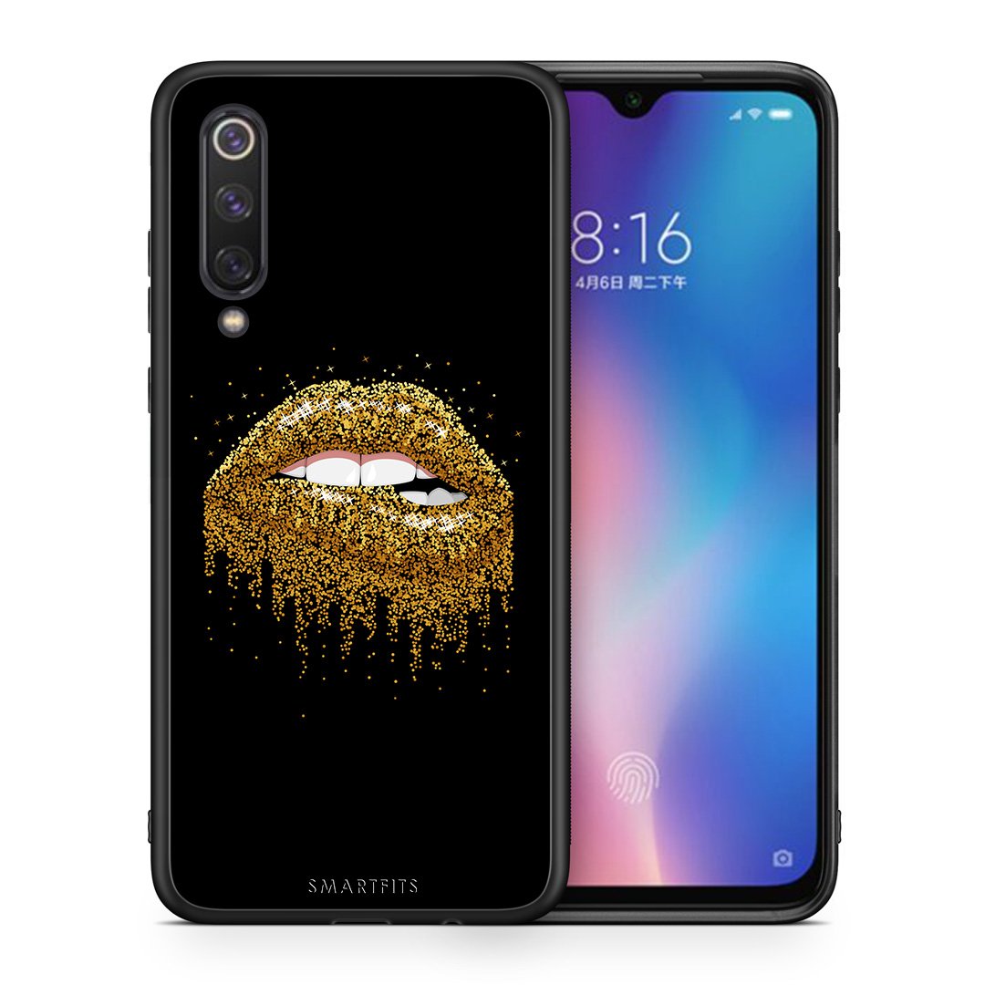 Θήκη Xiaomi Mi 9 SE Golden Valentine από τη Smartfits με σχέδιο στο πίσω μέρος και μαύρο περίβλημα | Xiaomi Mi 9 SE Golden Valentine case with colorful back and black bezels