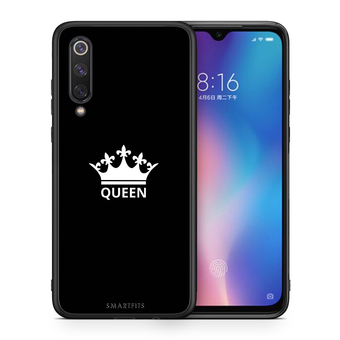Θήκη Xiaomi Mi 9 SE Queen Valentine από τη Smartfits με σχέδιο στο πίσω μέρος και μαύρο περίβλημα | Xiaomi Mi 9 SE Queen Valentine case with colorful back and black bezels