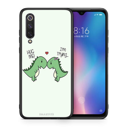 Θήκη Xiaomi Mi 9 SE Rex Valentine από τη Smartfits με σχέδιο στο πίσω μέρος και μαύρο περίβλημα | Xiaomi Mi 9 SE Rex Valentine case with colorful back and black bezels