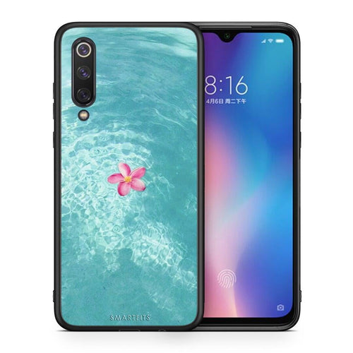 Θήκη Xiaomi Mi 9 SE Water Flower από τη Smartfits με σχέδιο στο πίσω μέρος και μαύρο περίβλημα | Xiaomi Mi 9 SE Water Flower case with colorful back and black bezels