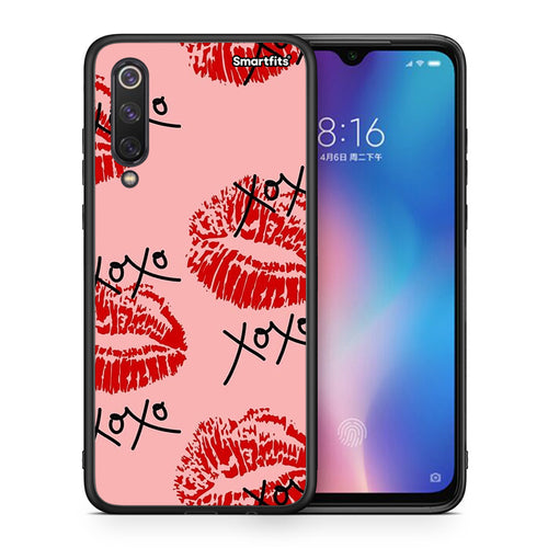 Θήκη Xiaomi Mi 9 SE XOXO Lips από τη Smartfits με σχέδιο στο πίσω μέρος και μαύρο περίβλημα | Xiaomi Mi 9 SE XOXO Lips case with colorful back and black bezels
