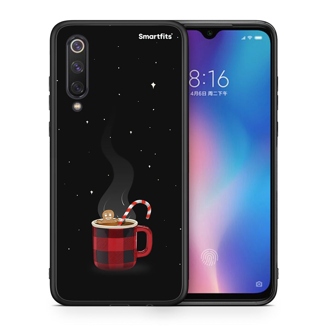 Θήκη Xiaomi Mi 9 SE Xmas Bathing από τη Smartfits με σχέδιο στο πίσω μέρος και μαύρο περίβλημα | Xiaomi Mi 9 SE Xmas Bathing case with colorful back and black bezels