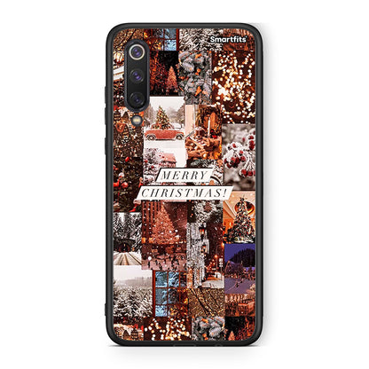 Xiaomi Mi 9 SE Xmas Collage θήκη από τη Smartfits με σχέδιο στο πίσω μέρος και μαύρο περίβλημα | Smartphone case with colorful back and black bezels by Smartfits