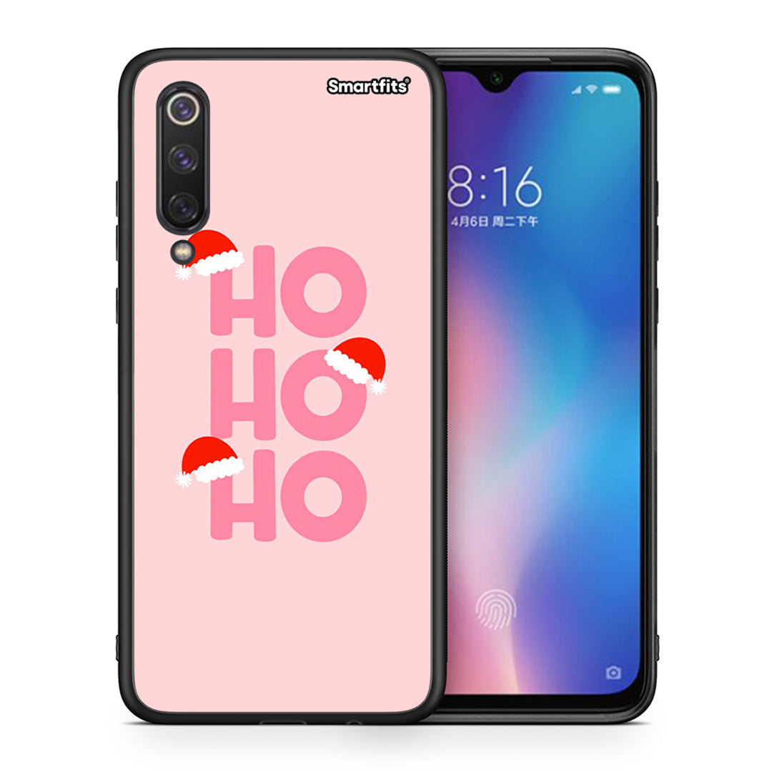 Θήκη Xiaomi Mi 9 SE Xmas Ho Ho Ho από τη Smartfits με σχέδιο στο πίσω μέρος και μαύρο περίβλημα | Xiaomi Mi 9 SE Xmas Ho Ho Ho case with colorful back and black bezels