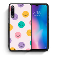 Thumbnail for Θήκη Xiaomi Mi 9 Smiley Faces από τη Smartfits με σχέδιο στο πίσω μέρος και μαύρο περίβλημα | Xiaomi Mi 9 Smiley Faces case with colorful back and black bezels